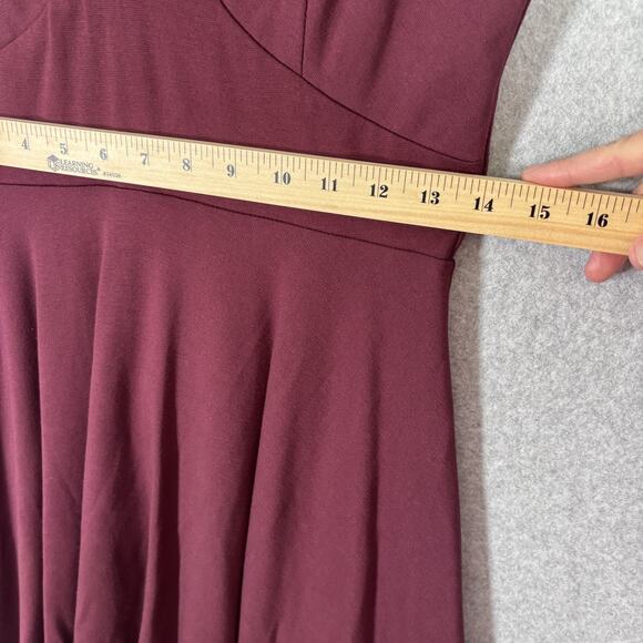 Altard State Dress Medium Burgundy Scalloped Pleated Academia Preppy Twee Career - Picture 6 of 12